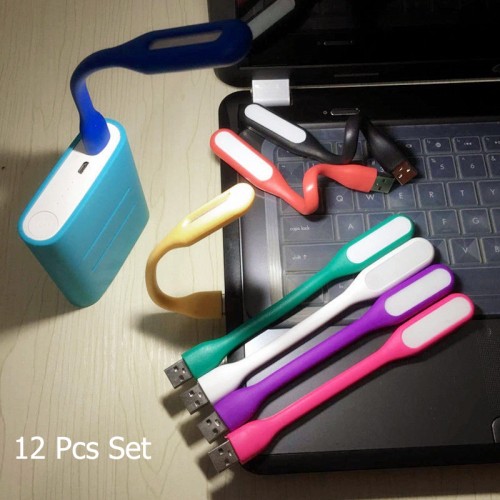 12Pcs Mini Portable USB LED Light Lamp For Power Bank Computer Notebook Laptop Reading